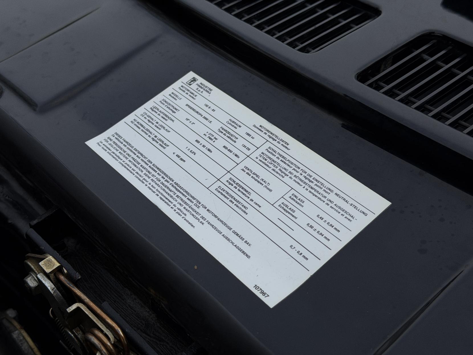 Fiat Pininfarina 1981cc Europa Spider (1979–1982)